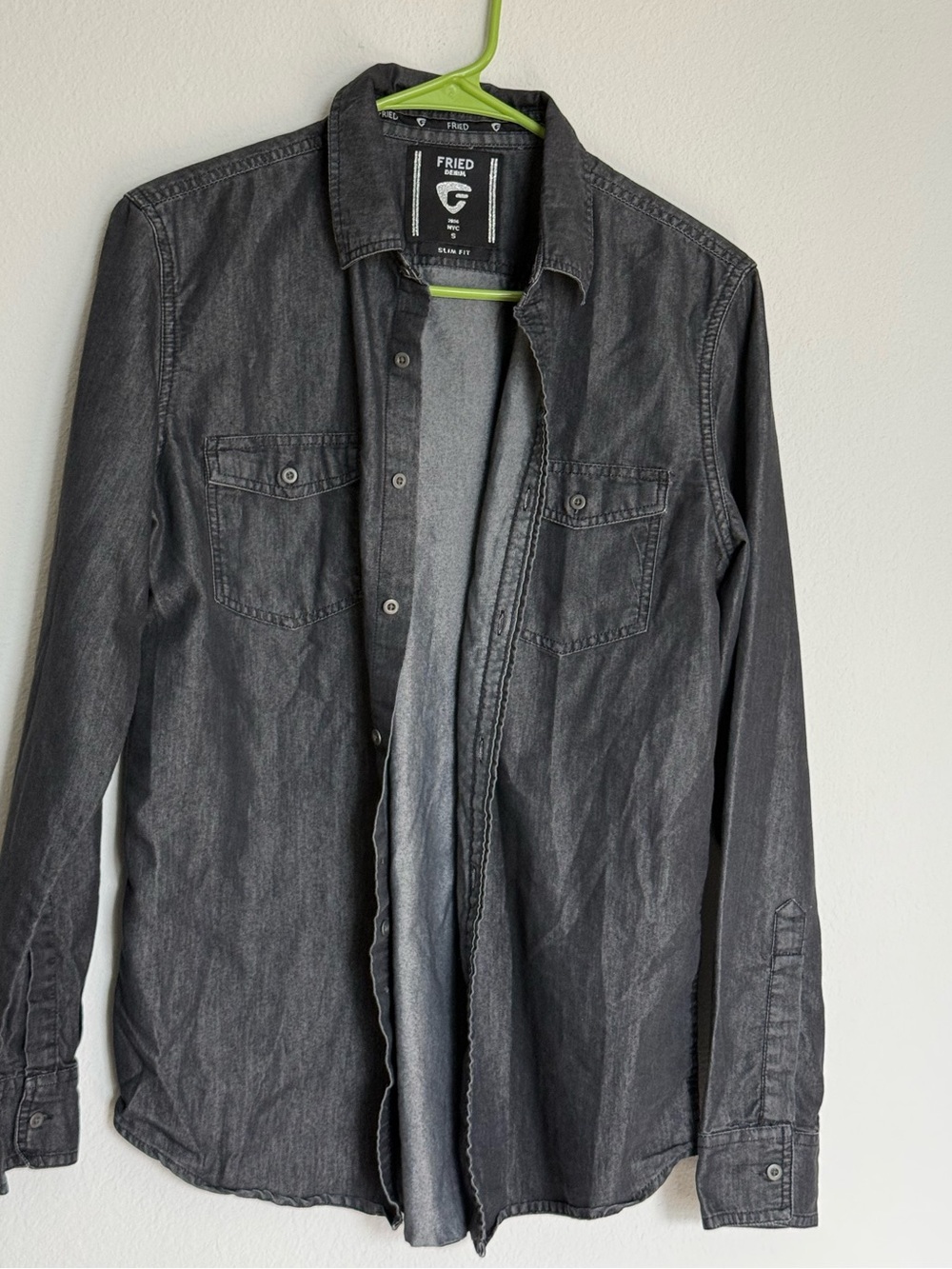 Fried Denim Men's Black Button-Up Shirt Jacket